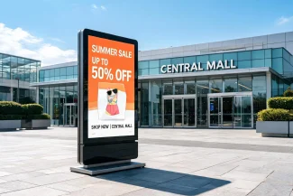 outdoor commercial standee - day
